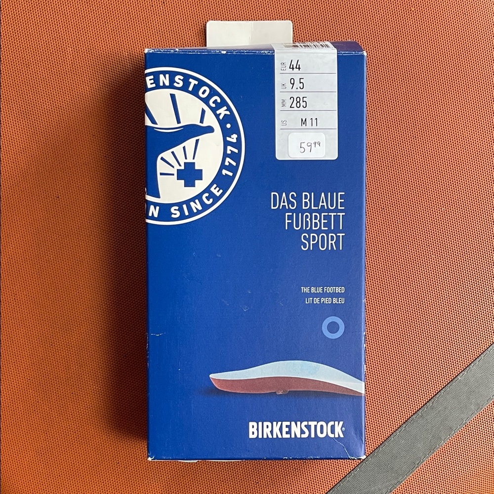 Birkenstock Blue Footbed 3/4 Sz 44 NEW